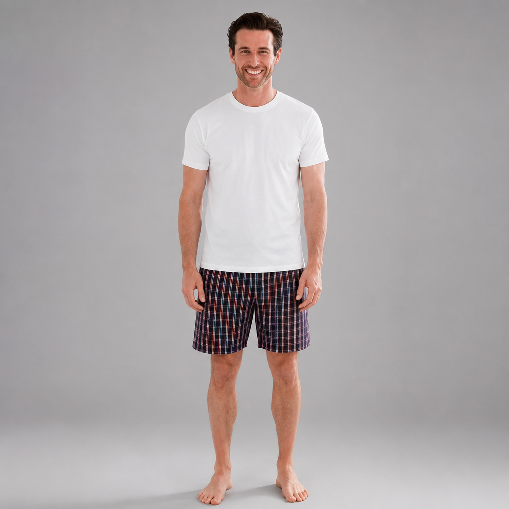 Men's Cotton Shorts Pajama Set