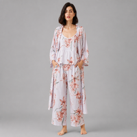 Women's Rayon 3-Piece Sleepwear Set