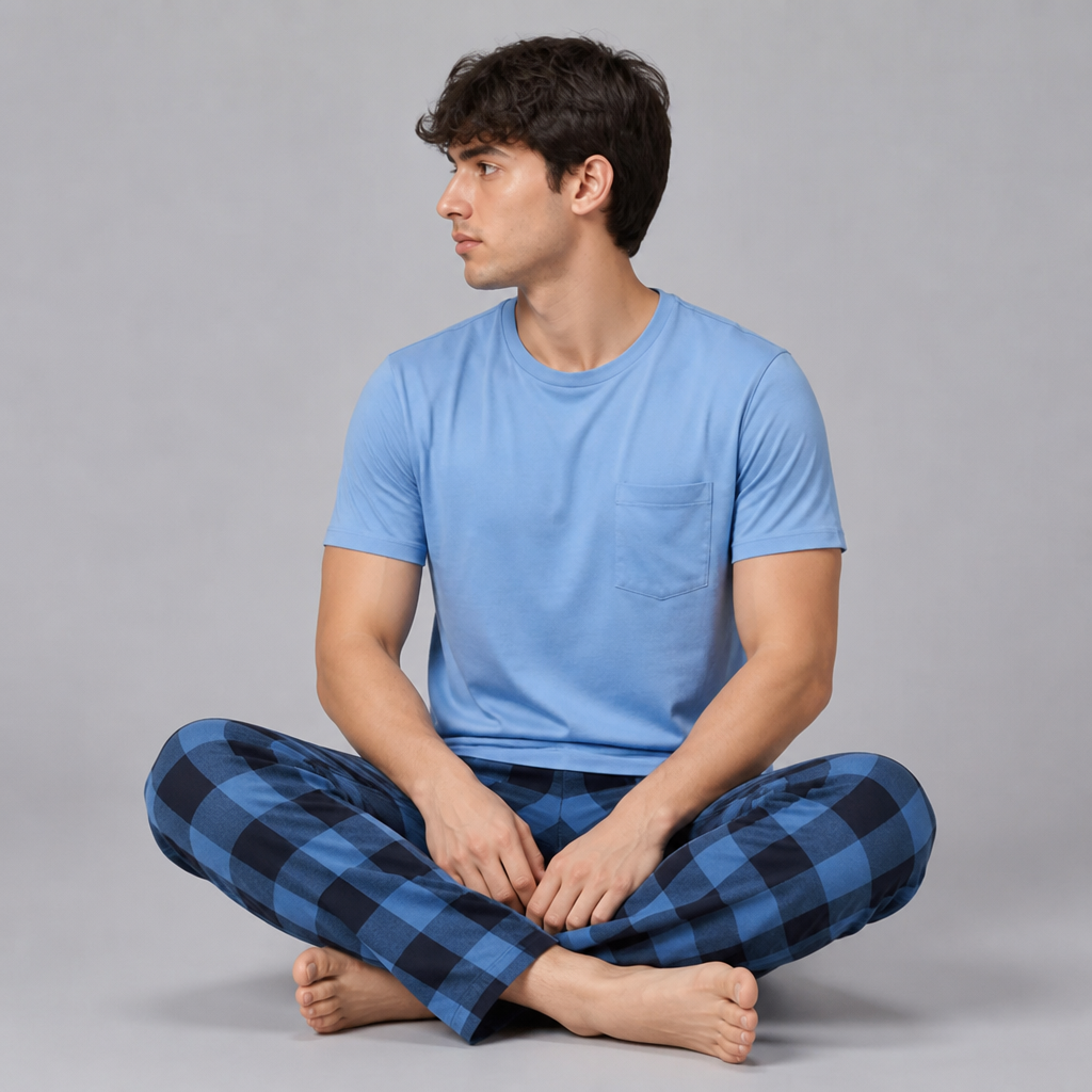 Men's Cotton Knit Pajama Set