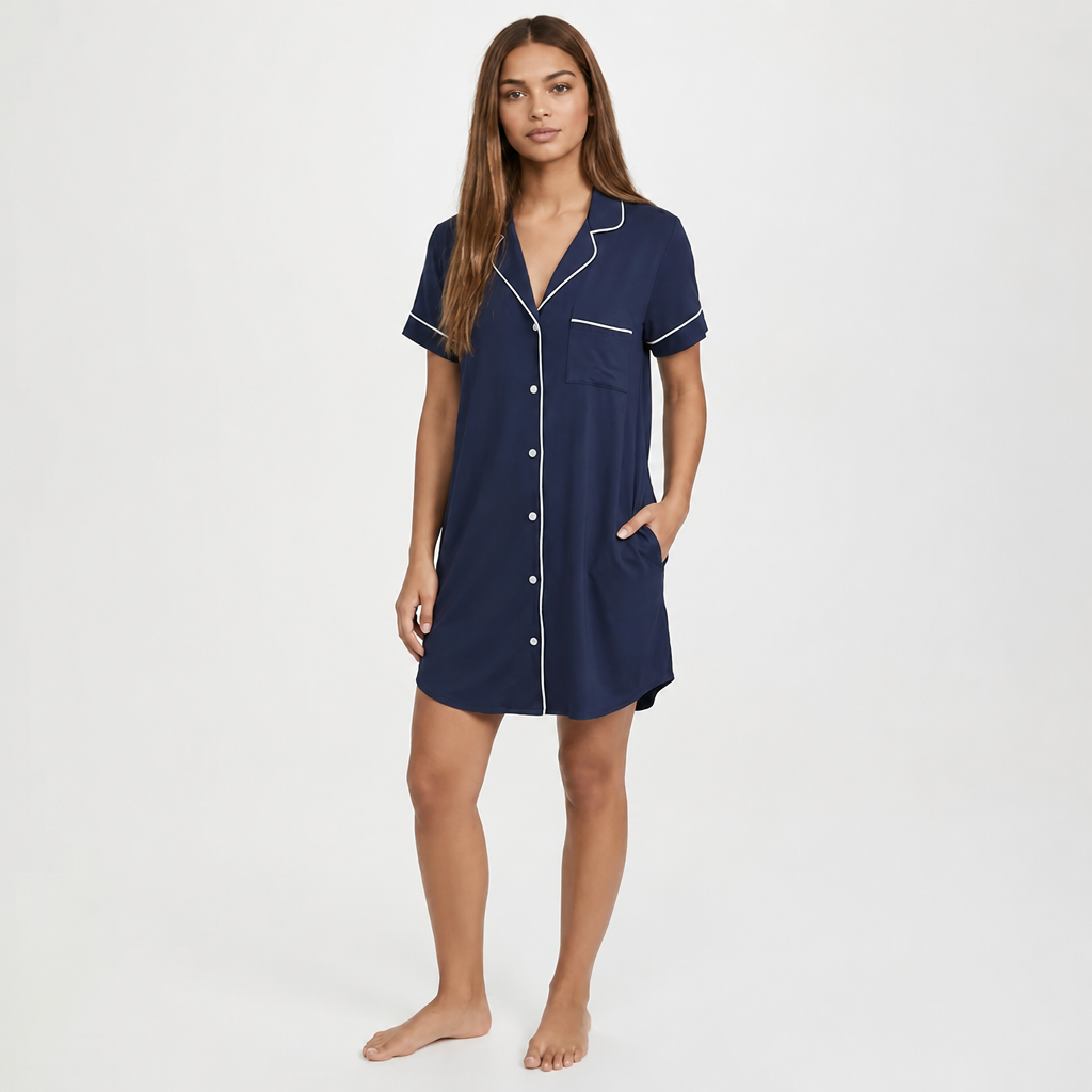 Women's Button-Front Night Shirt