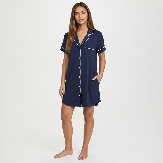 Women's Button-Front Night Shirt