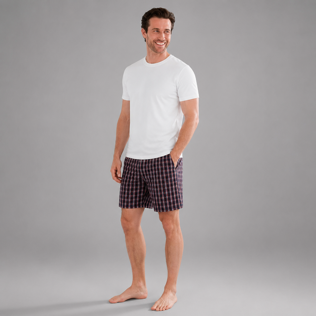 Men's Cotton Shorts Pajama Set