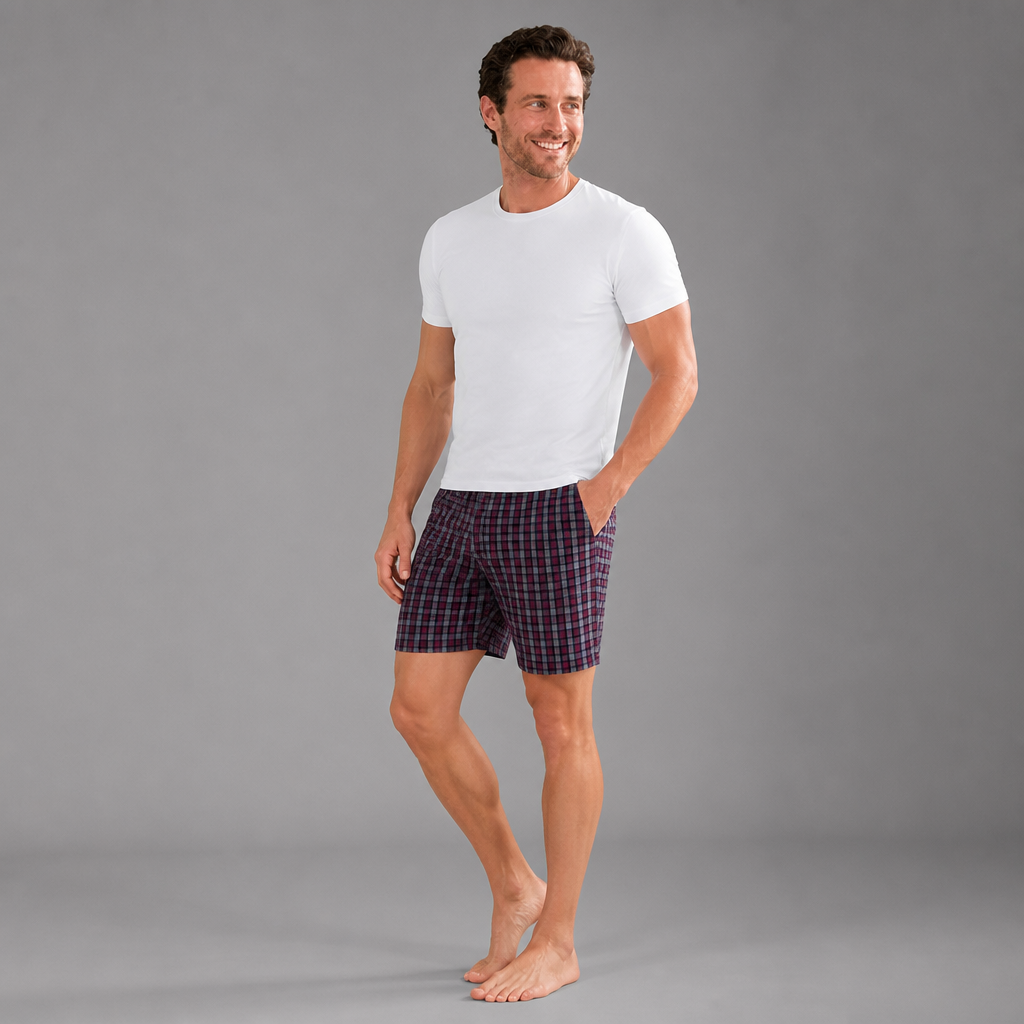 Men's Cotton Shorts Pajama Set